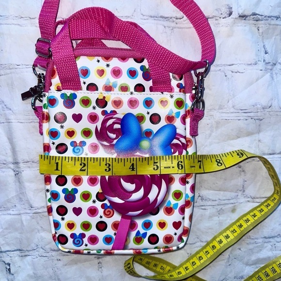RARE New Disney Tech Minnie Mouse Pink Candy Purse Tablet Phone Crossbody - Picture 7 of 8